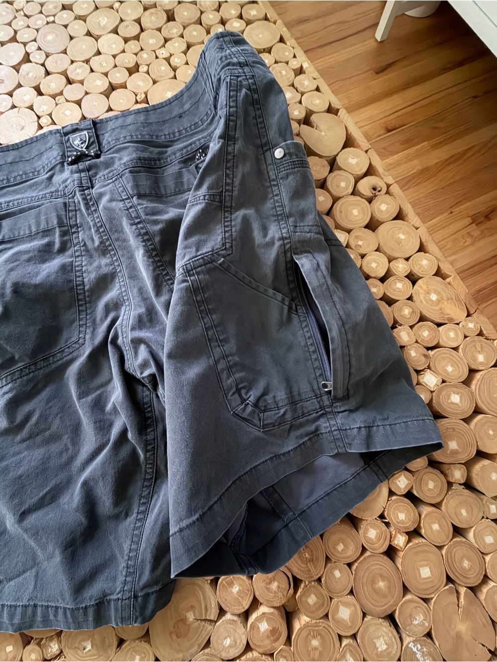 Men's Casual Cargo Shorts in Dark Slate Blue - Picture 3 of 6